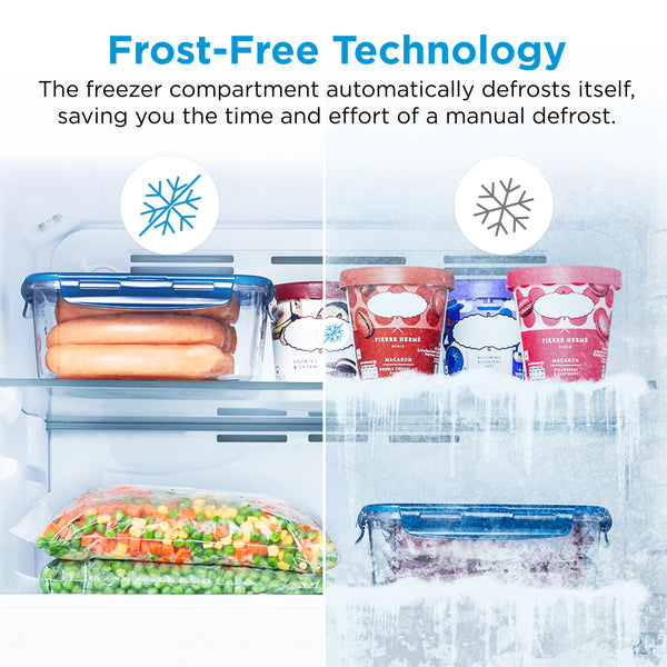 Midea Fingerprint Resistant 18.1-cu ft Top-Freezer Refrigerator ( White ) Garage Ready ENERGY STAR Certified