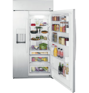 GE Profile 24.5-cu ft Counter-Depth Side-by-Side Refrigerator Built-In Smart Compatible with Ice Maker ,Water and Ice Dispenser ( Stainless Steel )
