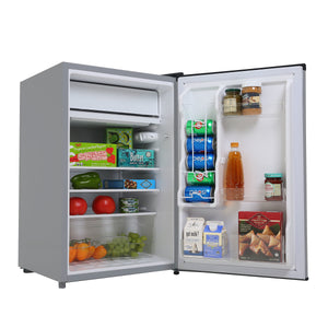 BLACK+DECKER 4.3-cu ft Mini Fridge with Freezer ( Stainless Steel ) ENERGY STAR