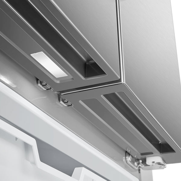 Cosmo Counter-Depth 22.4-cu ft 3 -Door French Door Refrigerator with Ice Maker with Water Dispenser ( Stainless Steel ) ENERGY STAR Certified