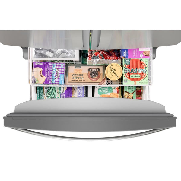 Whirlpool Standard-Depth 25.2-cu ft 3 -Door French Door Refrigerator with Ice Maker ( Black ) ENERGY STAR Certified