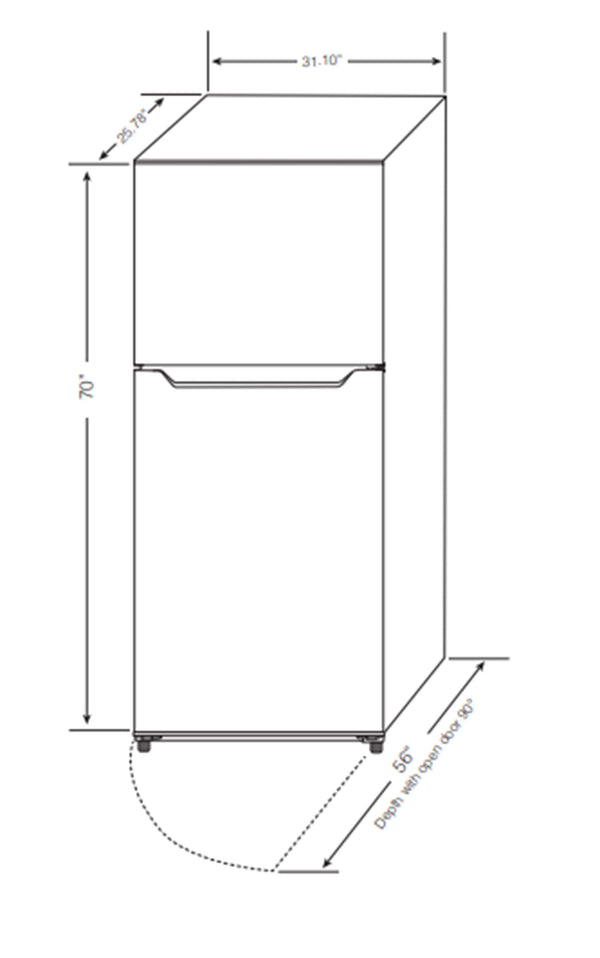 Impecca 17-cu ft Counter-Depth Top-Freezer Refrigerator Built-In ( White )