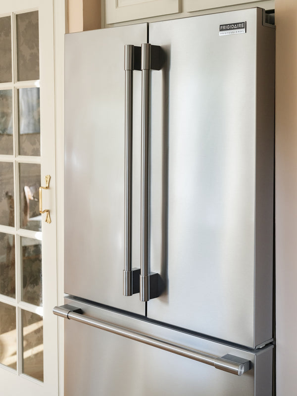 Frigidaire Professional Counter-Depth 23.3-cu ft 3 -Door French Door Refrigerator with Ice Maker with Water Dispenser ( Smudge-Proof Stainless Steel ) ENERGY STAR Certified