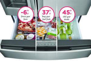 Frigidaire Gallery Standard-Depth 26.3-cu ft 4 -Door French Door Refrigerator with Ice Maker with Water and Ice Dispenser ( Fingerprint Resistant Stainless Steel ) ENERGY STAR Certified