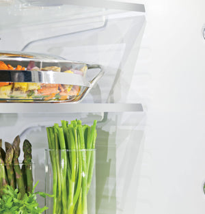 GE Profile Counter-Depth 22.2-cu ft 3 -Door French Door Refrigerator with Ice Maker with Water and Ice Dispenser ( Black Stainless ) ENERGY STAR Certified