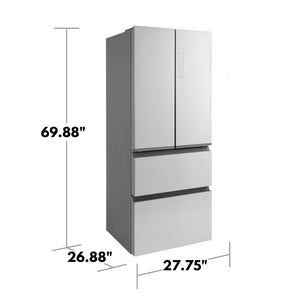 Haier Counter-Depth 14.5-cu ft 4 -Door French Door Refrigerator Optional (sold separately) ( Stainless Steel )