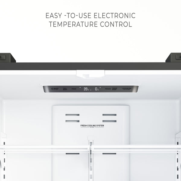 KoolMore Counter-Depth 22.5-cu ft 4 -Door French Door Refrigerator with Ice Maker ( Stainless steel )