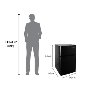 Equator Advanced Appliances 3.2-cu ft Mini Fridge with Freezer ( Black ) ENERGY STAR