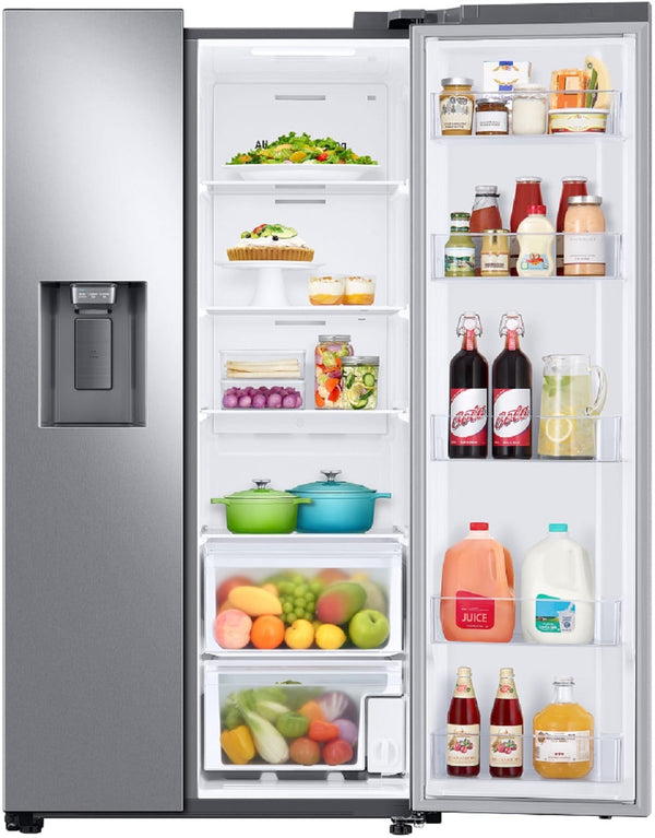 Samsung 27.4-cu ft Side-by-Side Refrigerator with Ice Maker ,Water and Ice Dispenser ( Fingerprint Resistant Stainless Steel )
