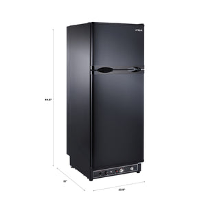 UNIQUE Off-Grid 9.7-cu ft Counter-Depth Top-Freezer Refrigerator ( Black/matte )