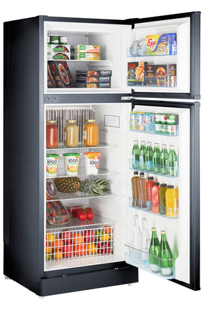UNIQUE Off-Grid 14-cu ft Top-Freezer Refrigerator ( Black )