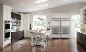 KitchenAid 20.9-cu ft Counter-Depth Built-In Bottom-Freezer Refrigerator with Ice Maker ( Stainless steel ) ENERGY STAR Certified