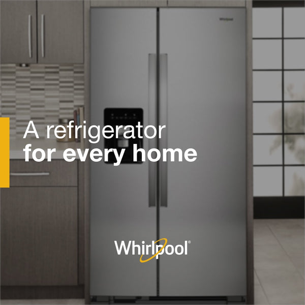 Whirlpool In Door Can Caddy 21.4-cu ft Side-by-Side Refrigerator with Ice Maker ,Water and Ice Dispenser ( Fingerprint Resistant Stainless Steel )
