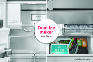 Frigidaire Professional Counter-Depth 21.4-cu ft 4 -Door French Door Refrigerator with Dual Ice Maker with Water and Ice Dispenser ( Smudge-Proof Stainless Steel ) ENERGY STAR Certified