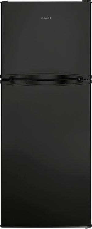 Hotpoint 9.7-cu ft Counter-Depth Top-Freezer Refrigerator ( Black )