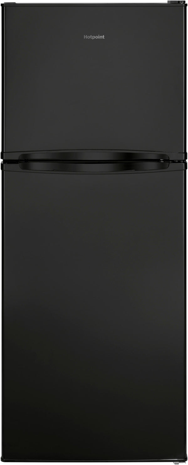Hotpoint 9.7-cu ft Counter-Depth Top-Freezer Refrigerator ( Black )