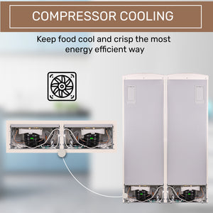 ConServ 19.42-cu ft Counter-Depth Side-by-Side Refrigerator ( Cream )