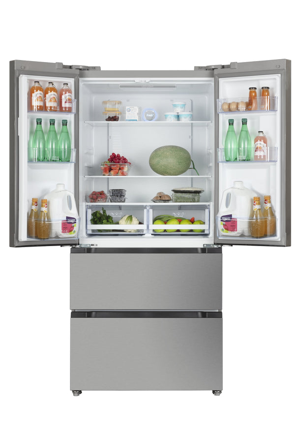 Hamilton Beach Counter-Depth 17.9 3 -Door French Door Refrigerator ( Stainless ) ENERGY STAR Certified