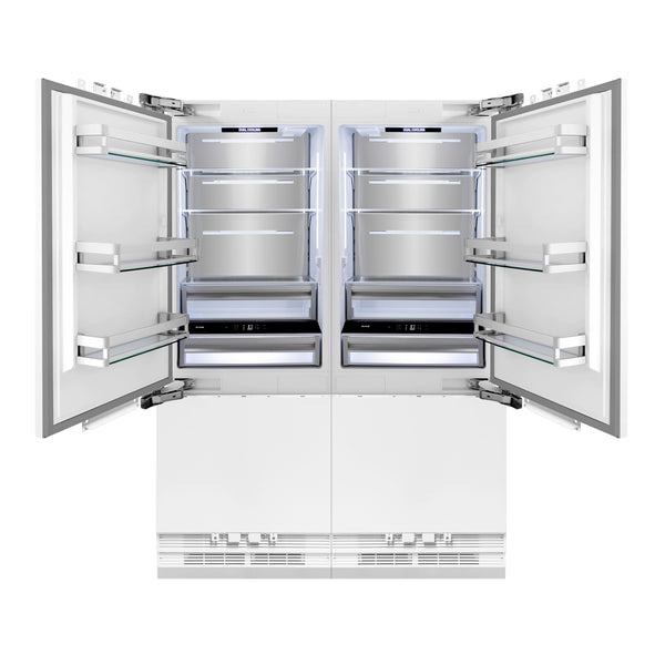 ZLINE KITCHEN & BATH Counter-Depth 32.2-cu ft 4 -Door Built-In French Door Refrigerator with Ice Maker with Water and Ice Dispenser ( Panel-Ready ) ENERGY STAR Certified