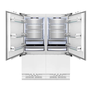 ZLINE KITCHEN & BATH Counter-Depth Autograph Edition 32.2-cu ft Built-In French Door Refrigerator with Ice Maker with Water Dispenser Custom Panel Ready ) ENERGY STAR Certified