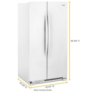 Whirlpool 21.7-cu ft Side-by-Side Refrigerator ( Stainless Steel )
