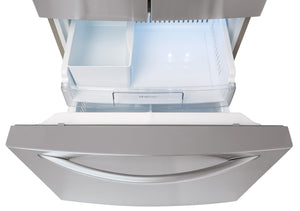 LG Standard-Depth 21.8-cu ft 3 -Door French Door Refrigerator with Ice Maker with Water and Ice Dispenser ( Stainless Steel ) ENERGY STAR Certified