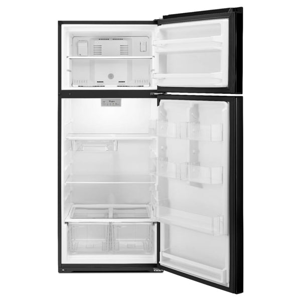 Whirlpool Flexible Storage Bin 17.6-cu ft Top-Freezer Refrigerator ( Black )