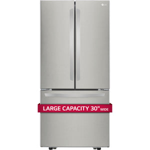 LG Standard-Depth 21.8-cu ft 3 -Door French Door Refrigerator with Ice Maker ( Stainless Steel )