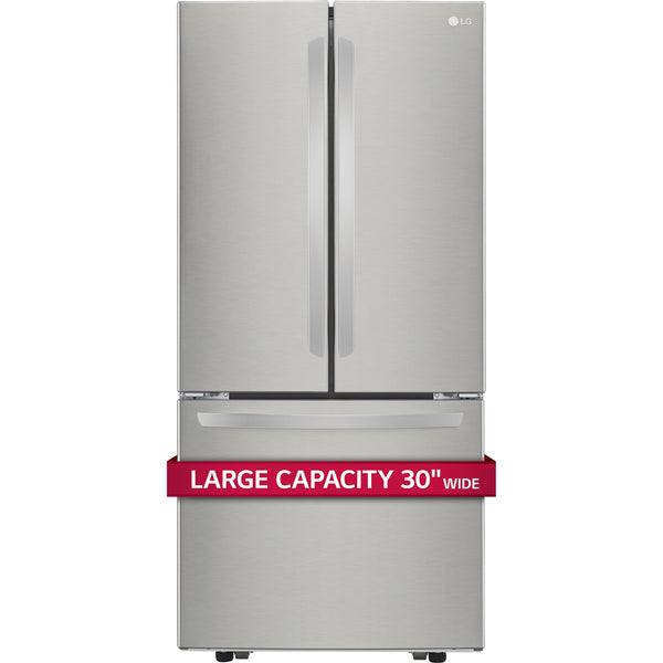 LG Standard-Depth 21.8-cu ft 3 -Door French Door Refrigerator with Ice Maker ( Stainless Steel )