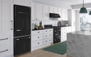 UNIQUE Classic Retro 17.7-cu ft Counter-Depth Bottom-Freezer Refrigerator with Ice Maker ( Midnight Black ) ENERGY STAR Certified