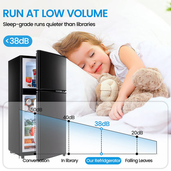 Jeremy Cass 3.5-cu ft Mini Fridge with Freezer ( Black ) ENERGY STAR