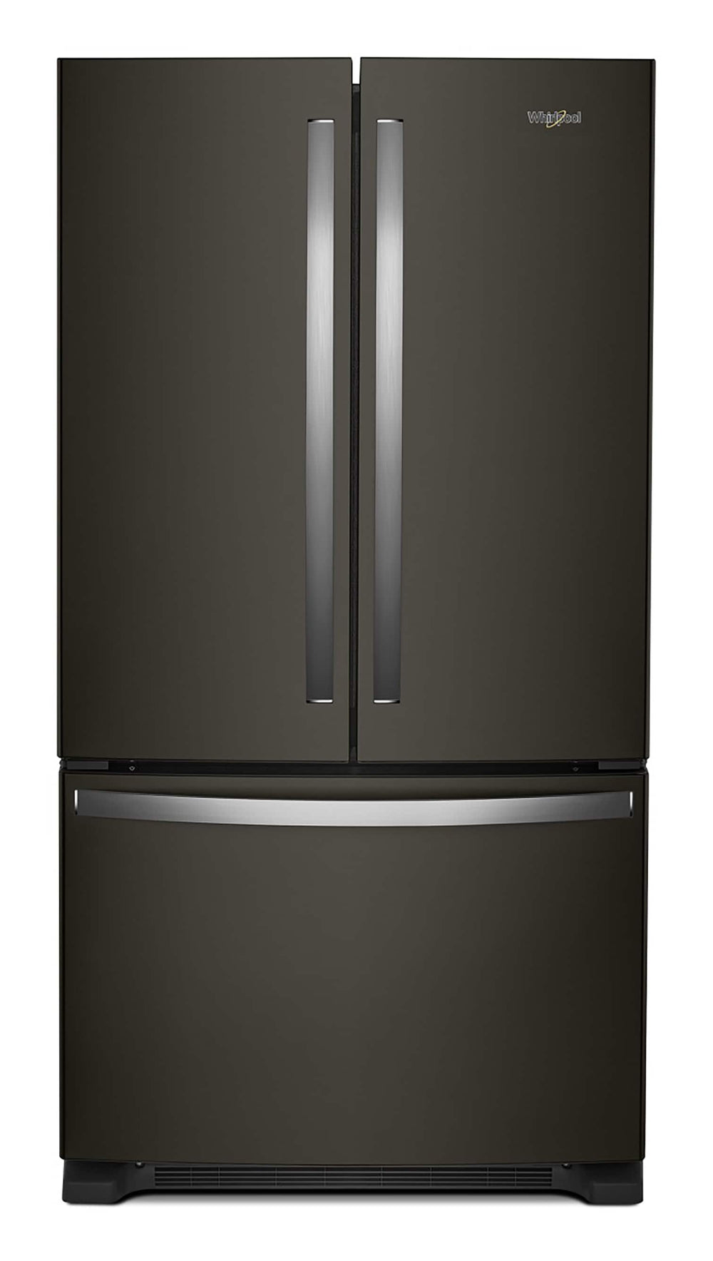 Whirlpool Standard-Depth 25.2-cu ft 3 -Door French Door Refrigerator with Ice Maker ( Fingerprint Resistant Black Stainless Steel ) ENERGY STAR Certified