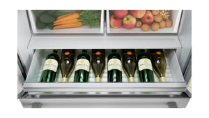 Sharp Counter-Depth 22.5-cu ft 4 -Door French Door Refrigerator with Ice Maker ( Stainless steel ) ENERGY STAR Certified