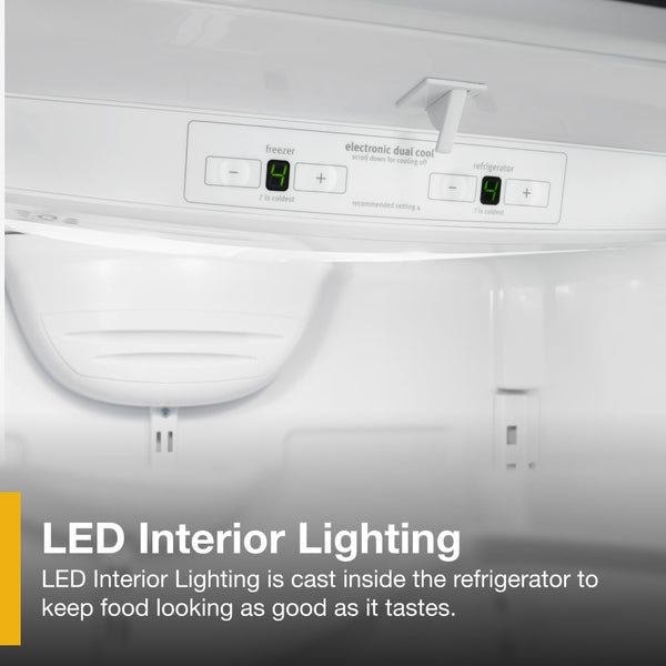 Whirlpool 22.07-cu ft Standard-Depth Bottom-Freezer Refrigerator with Ice Maker ( Stainless Steel ) ENERGY STAR Certified