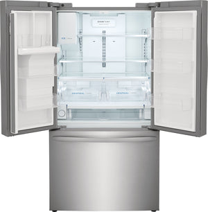 Frigidaire Standard-Depth 27.8-cu ft 3 -Door French Door Refrigerator with Ice Maker with Water and Ice Dispenser ( Stainless Steel ) ENERGY STAR Certified