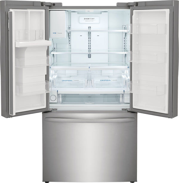 Frigidaire Standard-Depth 27.8-cu ft 3 -Door French Door Refrigerator with Ice Maker with Water and Ice Dispenser ( Stainless Steel ) ENERGY STAR Certified