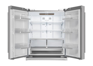 Sharp Counter-Depth 22.5-cu ft 4 -Door French Door Refrigerator with Ice Maker ( Stainless steel ) ENERGY STAR Certified