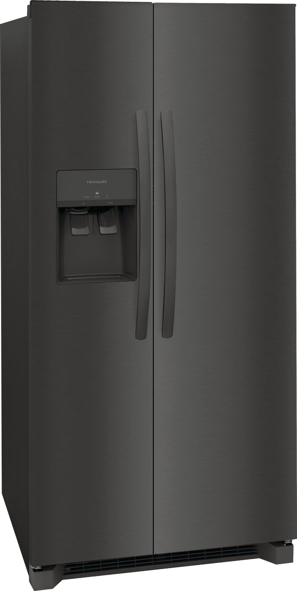 Frigidaire 22.3-cu ft Side-by-Side Refrigerator with Ice Maker ,Water and Ice Dispenser ( Black Stainless Steel ) ENERGY STAR Certified