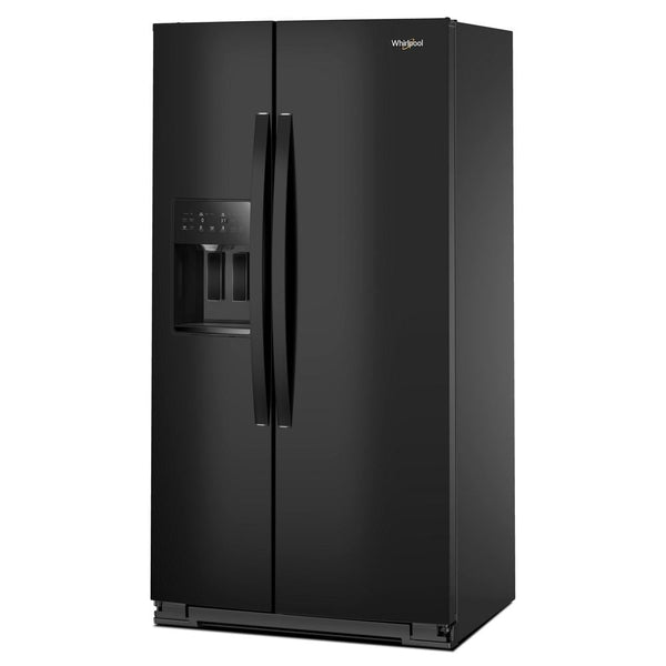 Whirlpool 20.85-cu ft Counter-Depth Side-by-Side Refrigerator with Ice Maker ,Water and Ice Dispenser ( Black )
