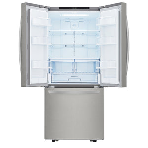 LG Standard-Depth 21.8-cu ft 3 -Door French Door Refrigerator with Ice Maker ( Stainless Steel )