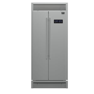 FORNO Salerno 15.6-cu ft Counter-Depth Side-by-Side Refrigerator ( Stainless steel )