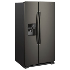 Whirlpool 24.5-cu ft Side-by-Side Refrigerator with Ice Maker ,Water and Ice Dispenser ( Fingerprint Resistant Black Stainless )