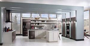 KitchenAid Standard-Depth 25.8-cu ft 5 -Door French Door Refrigerator with Ice Maker with Water and Ice Dispenser ( Black Stainless Steel with PRINTSHIELD Finish )