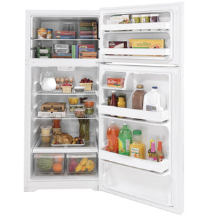 GE 16.6-cu ft Top-Freezer Refrigerator ( White )