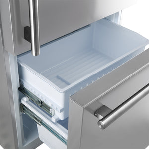 FORNO Milano Espresso 17.2-cu ft Counter-Depth Bottom-Freezer Refrigerator Stainless Steel ) ENERGY STAR Certified