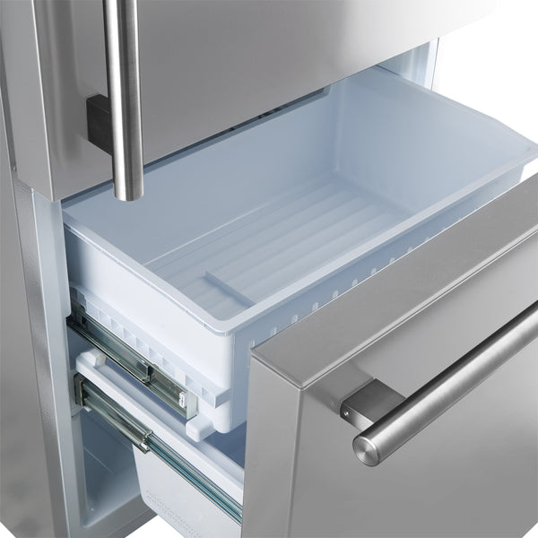 FORNO Milano Espresso 17.2-cu ft Counter-Depth Bottom-Freezer Refrigerator Stainless Steel ) ENERGY STAR Certified