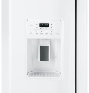 GE 23-cu ft Side-by-Side Refrigerator with Ice Maker ,Water and Ice Dispenser ( White )
