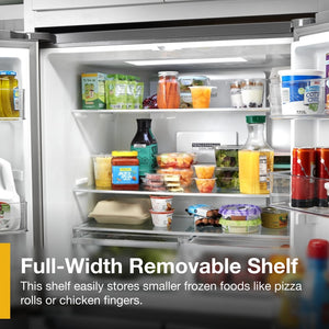 Whirlpool Counter-Depth 19.4-cu ft 4 -Door French Door Refrigerator with Ice Maker ( Fingerprint-Resistant Stainless Finish ) ENERGY STAR Certified