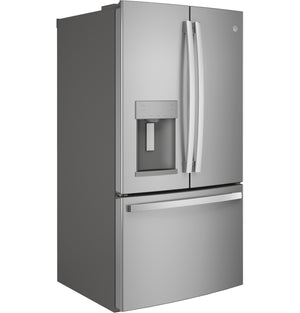 GE Standard-Depth 27.7-cu ft 3 -Door French Door Refrigerator with Ice Maker with Water and Ice Dispenser ( Stainless Steel ) ENERGY STAR Certified