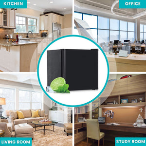 Jeremy Cass 1.6-cu ft Mini Fridge with Freezer ( Black ) ENERGY STAR